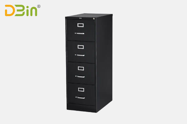 Customized production black 4 drawer vertical filing cabinet factory